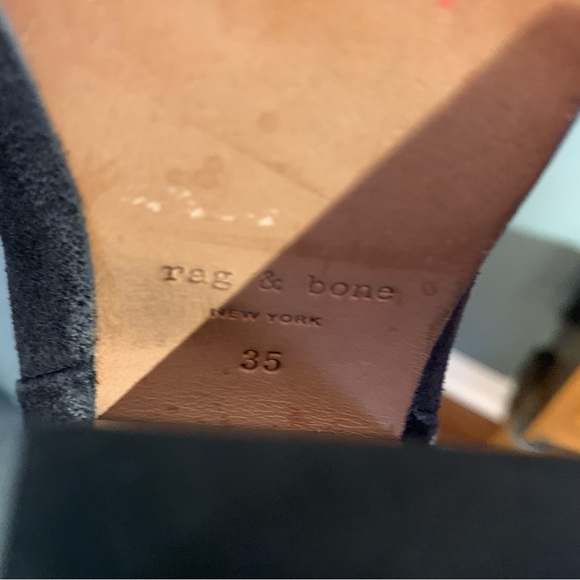 Rag & Bone Black Suede Ankle Boots - Picture 9 of 16